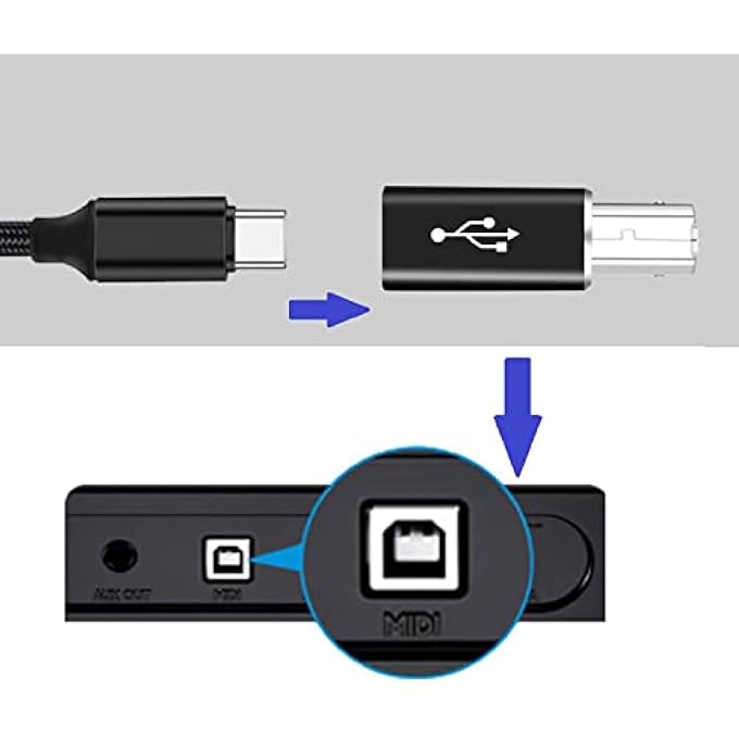 rayihni FEMALE USB TYPE-C TO USB B MALE CONVERTER FOR DATA SYNC AND POWER TRANSFER,USB C TO PRINTER MALE ADAPTER FOR CANON/HP/BROTHER/LEXMARK/DELL/XEROX/SAMSUNG ETC AND PIANO DAC【3-PACK】 - Image 3