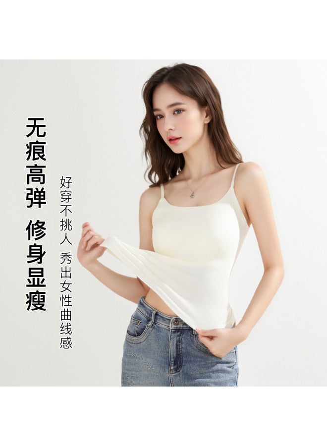 Moonbadi Thin, Breathable Bralette With Built-In Padded Inserts, Strappy Camisole For Women, No Gap Design - Image 4