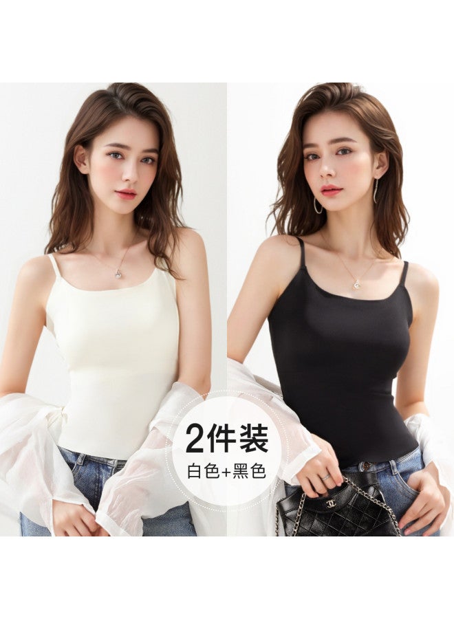 Moonbadi Thin, Breathable Bralette With Built-In Padded Inserts, Strappy Camisole For Women, No Gap Design - Image 2