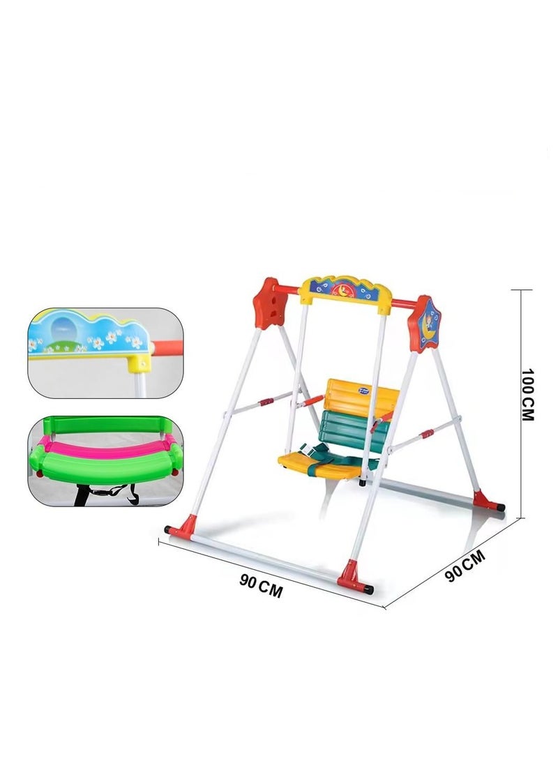 1PC Adorable Kids Swing Set – Sturdy Indoor/Outdoor Fun with Safety Belt 