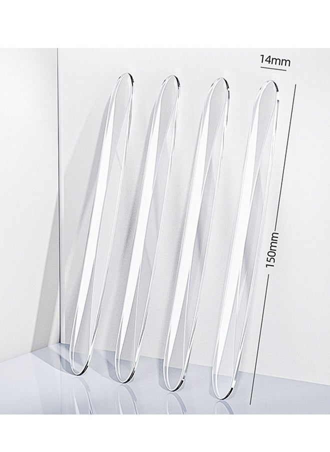Generic 4 Pcs Car Bumper Guard Protector Sticker, Car Front Rear Bumper Protector Strip, Universal Anti Scratch Bumper Protector Long Rubber Corner Guard Anti Collision Strip (Clear)  - Image 2