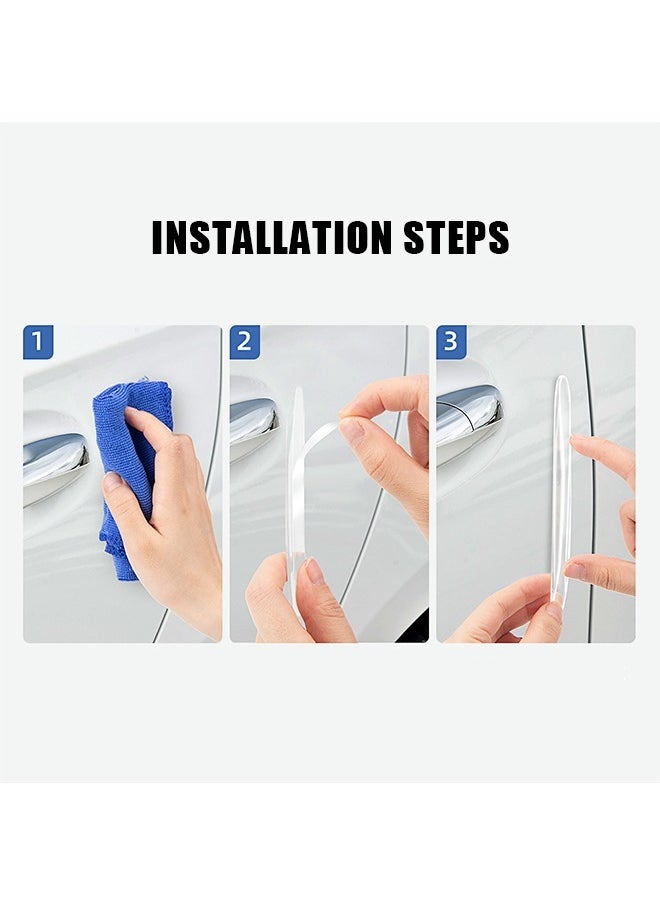 Generic 4 Pcs Car Bumper Guard Protector Sticker, Car Front Rear Bumper Protector Strip, Universal Anti Scratch Bumper Protector Long Rubber Corner Guard Anti Collision Strip (Clear)  - Image 5