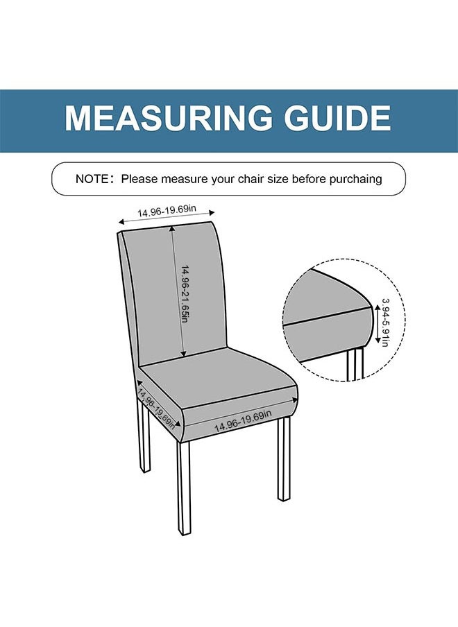 Generic 6 PCS Waterproof Chair Covers for Dining Room,Stretch Jacquard Dining Chair Slipcovers  - Image 2