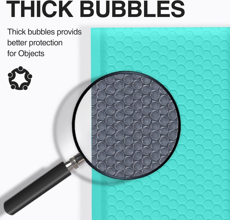 UCGOU Bubble Mailers 4x8 Inch Teal 100 Pack Poly Padded Envelopes Small Business Mailing Packages Opaque Self Seal Boutique Shipping Bags Bubble Mailer - Image 4