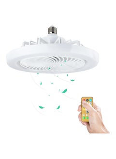 Generic Ceiling Fan with Lights Remote, LED Dimmable Mini Ceiling Fans with E27 LED Lamp, 3 Wind speeds 3 Color Dimming and Timing for Living Room, Bedroom  - Image 2