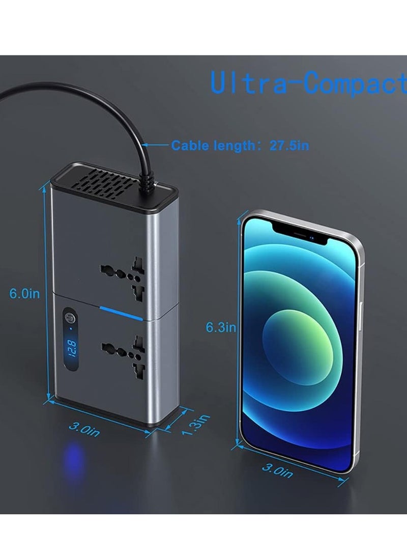 ELTRAZONE Efficient 200W Car Inverter – Multi-Port Charger for Cars, SUVs, and Trucks  - Image 5