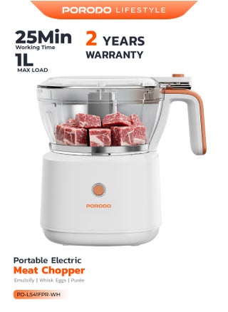 Portable Electric Meat Chopper - White
