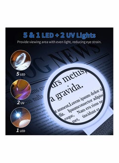 KASTWAVE Magnifying Glass Magnifier with Light - USB Power Standing 25X 8X Magnifying Tools - Handheld LED Illuminated Magnifier for Macular Degeneration Seniors Read Inspection Coins Jewelry Exploring  - Image 3