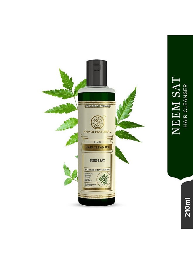 Khadi Natural Neem Sat Hair Shampoo For Thick & Strong Hair | Natural Hair Cleanser For Healthy Hair |Paraben & Sulphate-Free |Suitable For All Hair Types, 210Ml - Image 5