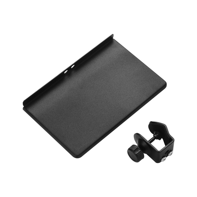 Universal Microphone Stand Clamp-on Tray Metal Material with Mounting Clamp - Image 1