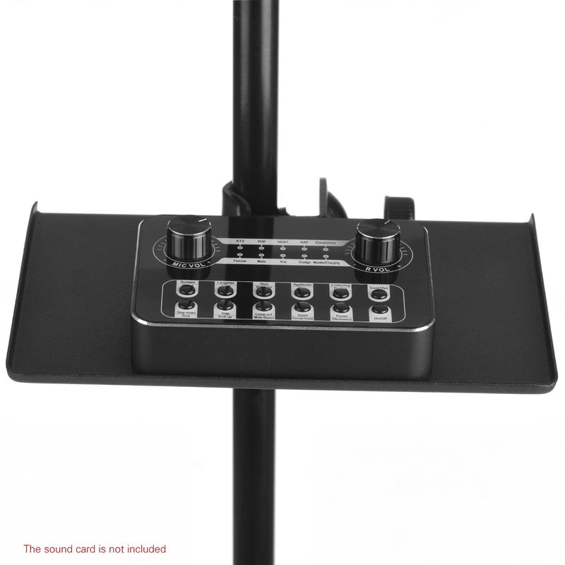 Universal Microphone Stand Clamp-on Tray Metal Material with Mounting Clamp - Image 4