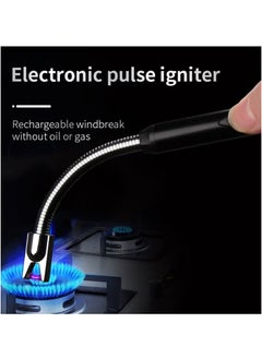 Happy Home Flameless Electronic Lighter with LED Battery Indicator, USB Rechargeable Lighter, Windproof Lighter for Kitchen BBQ Candle Gas Stove.  - Image 4