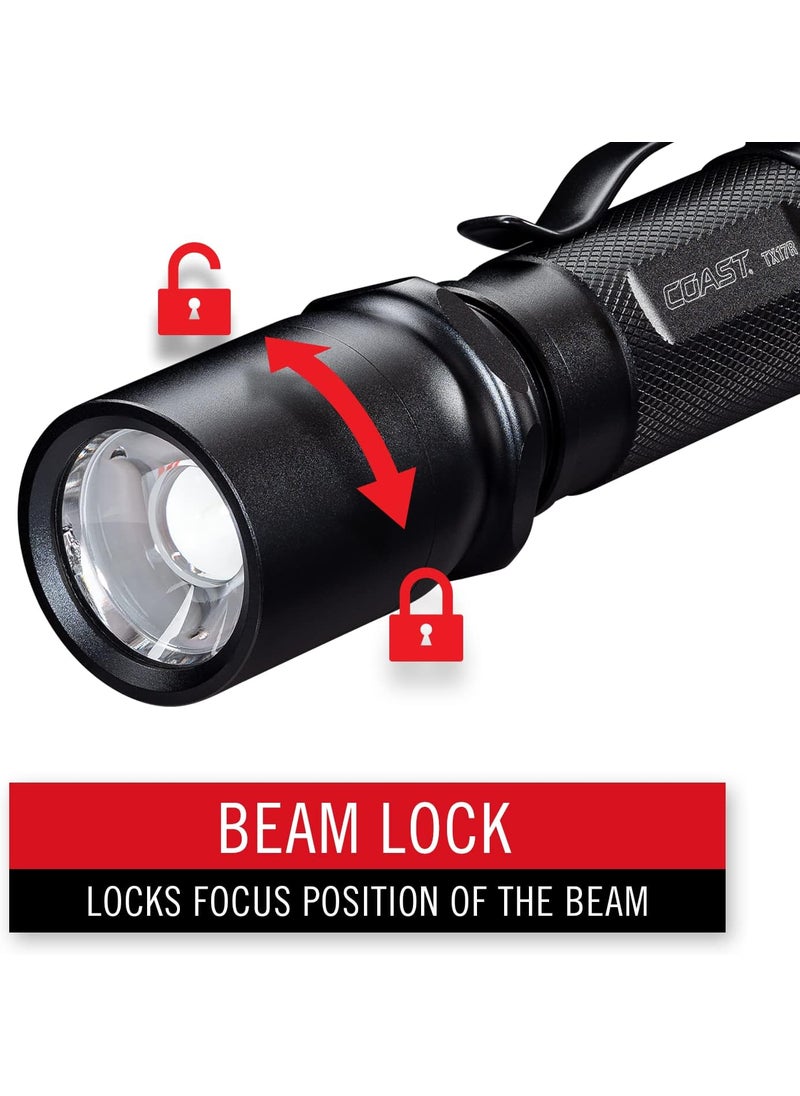 Coast COAST TX17R 1250 Lumen Rechargeable Long Range Tactical LED Flashlight with Spot and Flood Beams Durable Aluminum Build  - Image 5