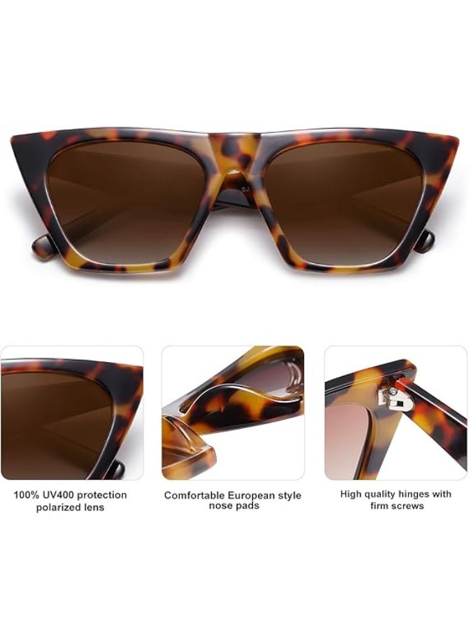 HDCRAFTER Oversized Square Cateye Polarized Sunglasses for Women Men Big Trendy Sunnies - Image 3