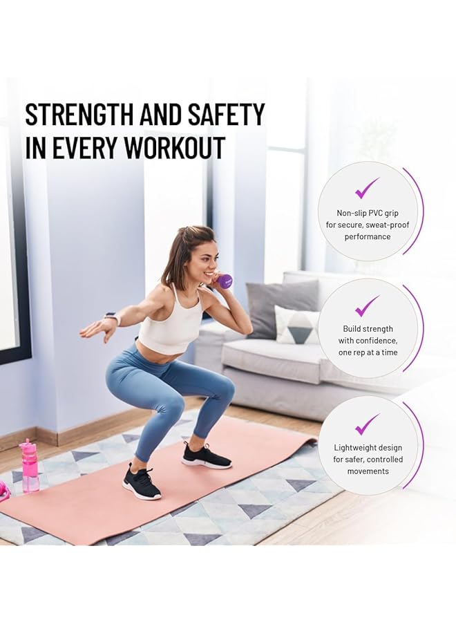 AXOX Fitness Neoprene Dumbbells 2kg - Image 3