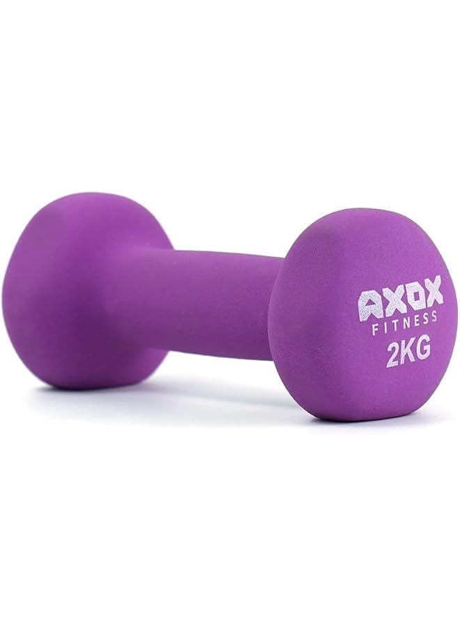 AXOX Fitness Neoprene Dumbbells 2kg - Image 1