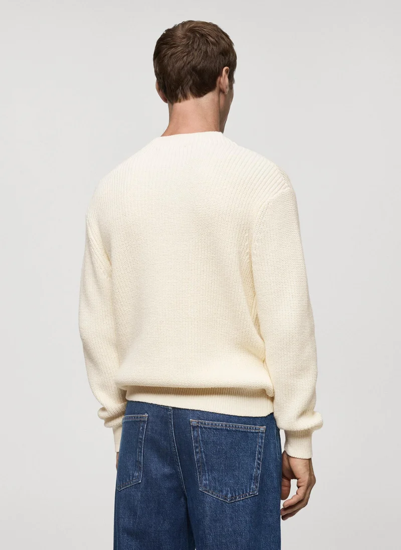 مانجو مان Casual Knitted Cotton Sweater