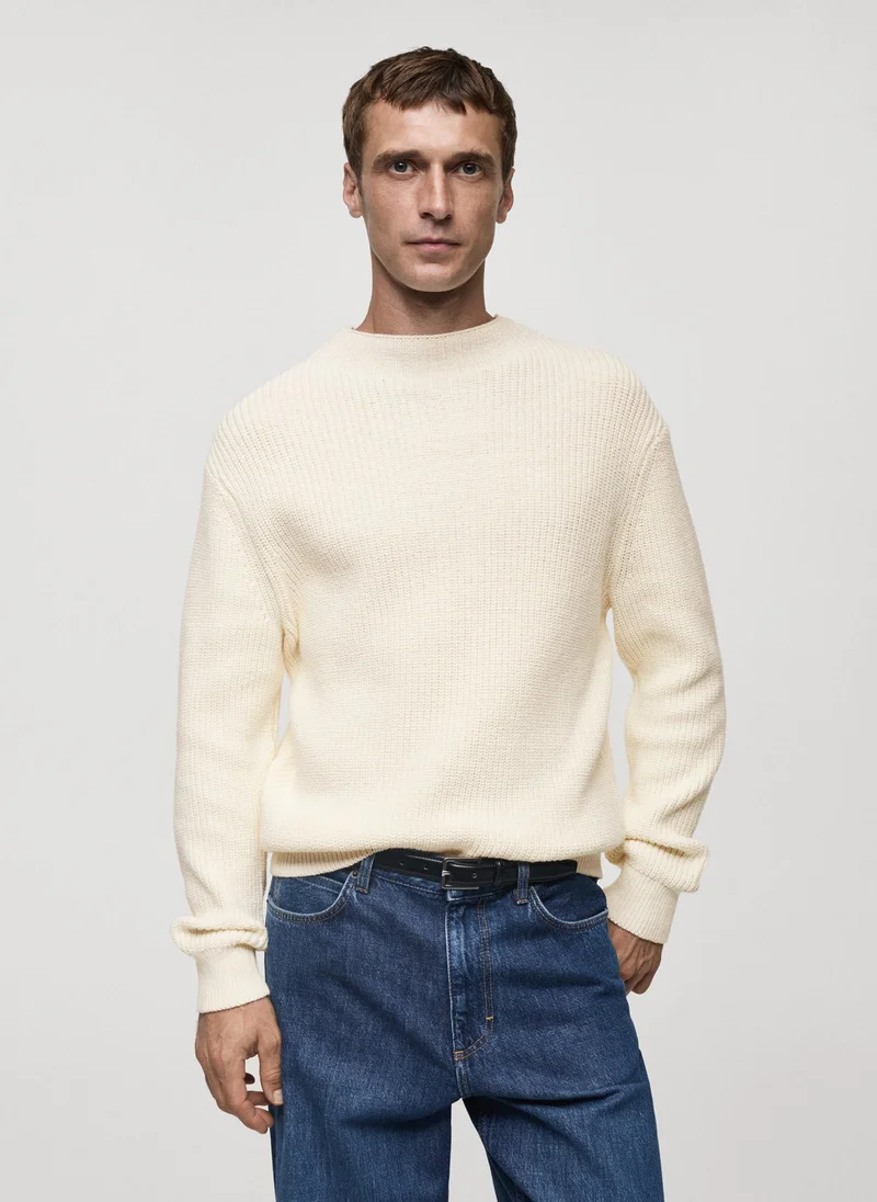 مانجو مان Casual Knitted Cotton Sweater