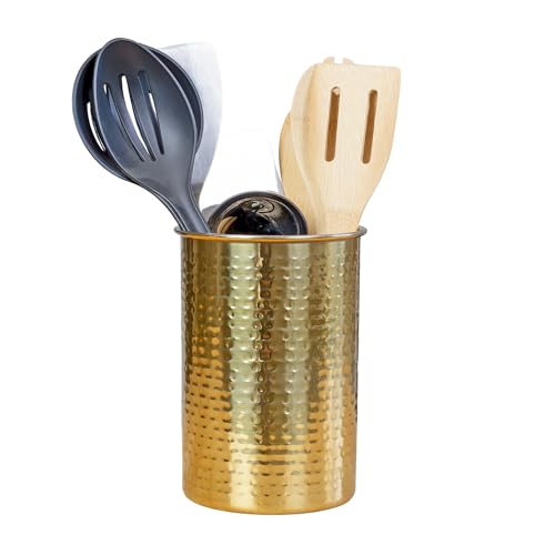 Darware Copper Coated Kitchen Utensil Holder / 7-Inch Tool Caddy, Store All Your Wooden Spoons, Spatulas, & More - Image 1