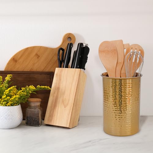 Darware Copper Coated Kitchen Utensil Holder / 7-Inch Tool Caddy, Store All Your Wooden Spoons, Spatulas, & More - Image 5