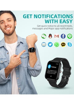 KASTWAVE Smart Watch, GPS Fitness Tracker with 24 Sports Modes, 5ATM Swimming Waterproof, Blood Oxygen Heart Rate Sleep Monitor Step Calorie Counter 1.7" Touchscreen Smartwatch Fitness Watch for Android iPhone  - Image 3