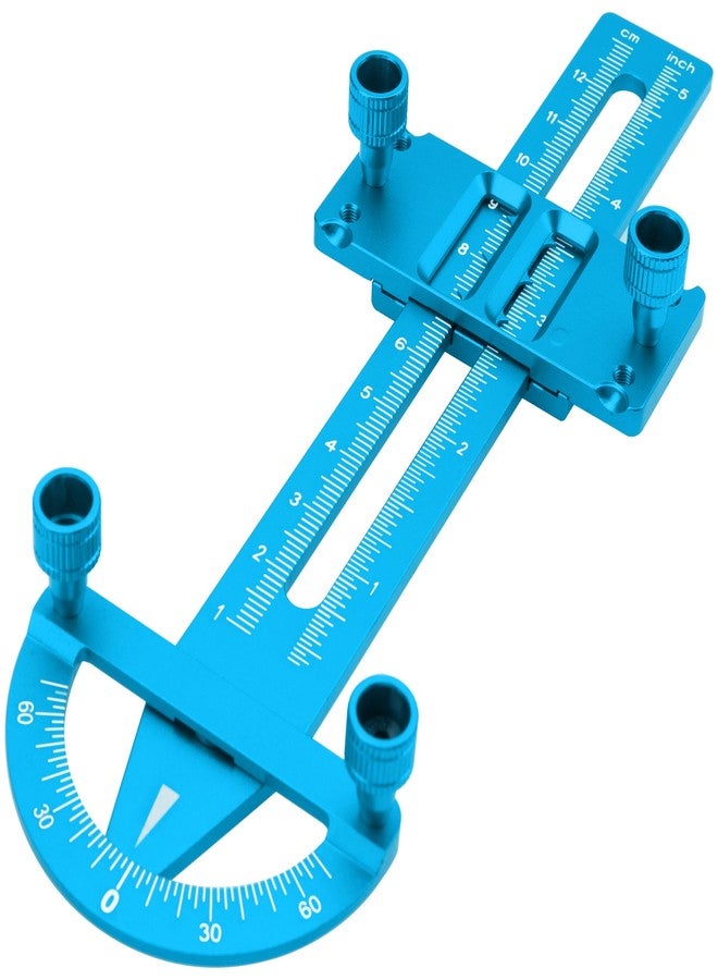 Vgoohobby Aluminum Shock Synchronizer Ruler Balance Measurement Tool Compatible with 1/10 1/12 Axial SCX10 TRX4 Tamiya TT02 TT02 CC01 MST XV01 TF2 RC Car (Blue) - Image 3