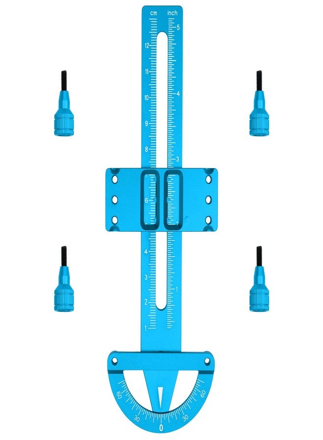 Vgoohobby Aluminum Shock Synchronizer Ruler Balance Measurement Tool Compatible with 1/10 1/12 Axial SCX10 TRX4 Tamiya TT02 TT02 CC01 MST XV01 TF2 RC Car (Blue) - Image 2