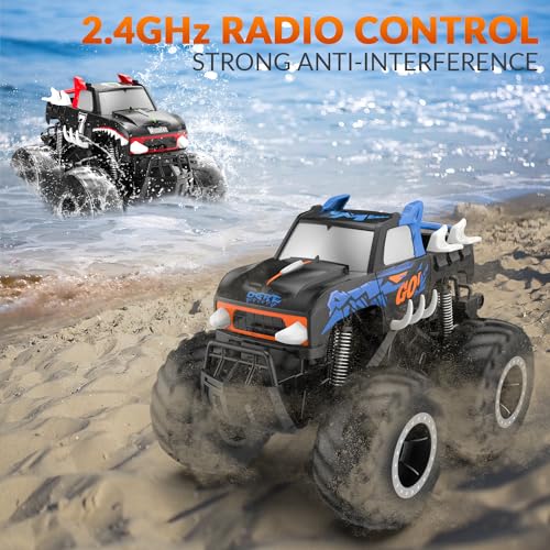 STEMTRON Amphibious Remote Control Car Toys for Boys 24 GHz 116 All Terrain OffRoad RC Car Waterproof RC Monster Truck Kids Pool Toys Remote Control Boat Gifts for Kids Boys - Image 5