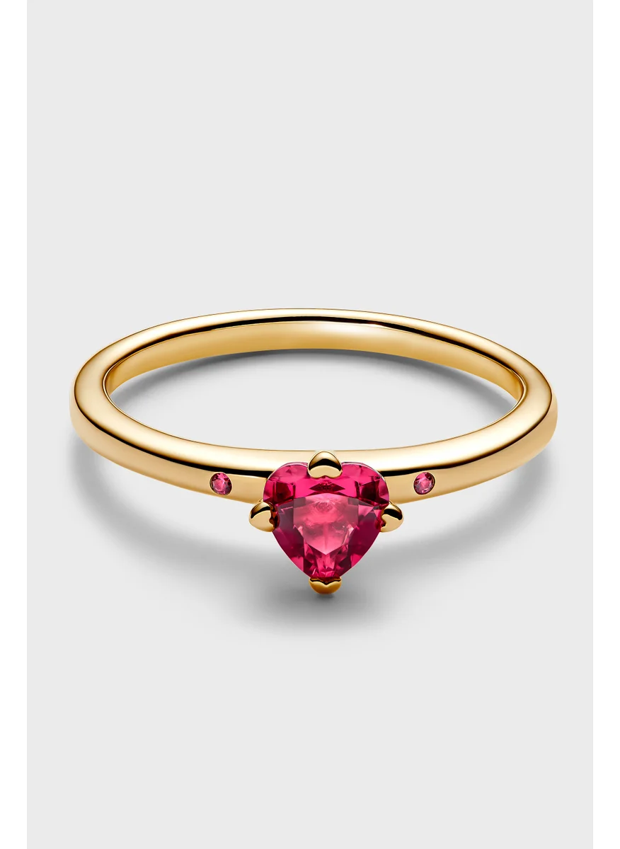 باندورا Heart Gold-Plated Ring