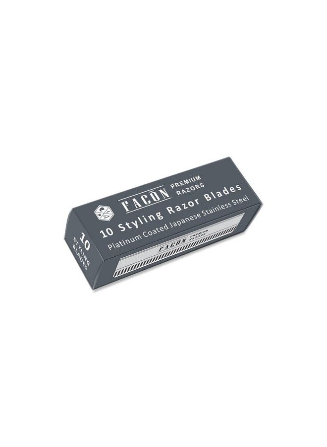 FACON Facón Professional Hair Razor Comb Cutting Styling Thinning Texturizing Shaper Razor Replacement Blades 10 Count - Image 3