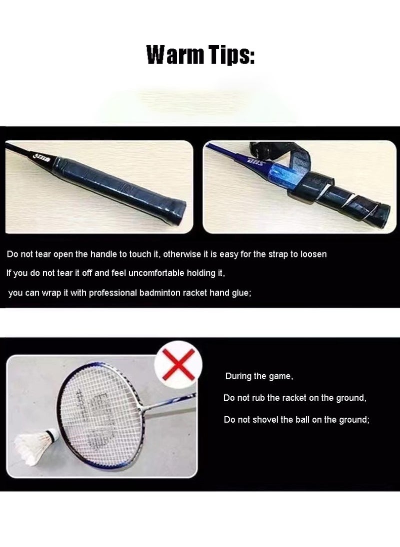 Generic Badminton Racket Set, Lightweight Professional Badminton Racket Set for Adults and Children, Including 2 Rackets, 3 Badminton Balls and a Handbag, Suitable for Family Leisure, Primary and Secondary - Image 4