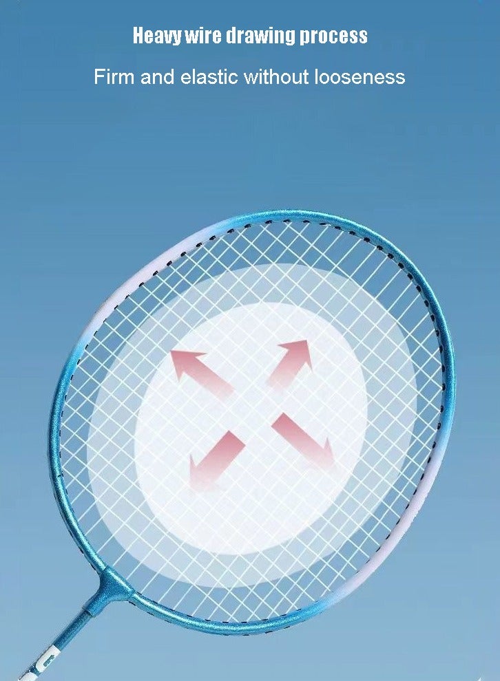 Generic Badminton Racket Set, Lightweight Professional Badminton Racket Set for Adults and Children, Including 2 Rackets, 3 Badminton Balls and a Handbag, Suitable for Family Leisure, Primary and Secondary - Image 5