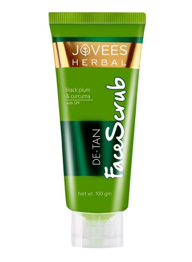 Jovees Herbal De-Tan Scrub With Spf | Turmeric & Aloe Vera | Gently Remove Dead Skin For All Skin Types (100G) - Image 1