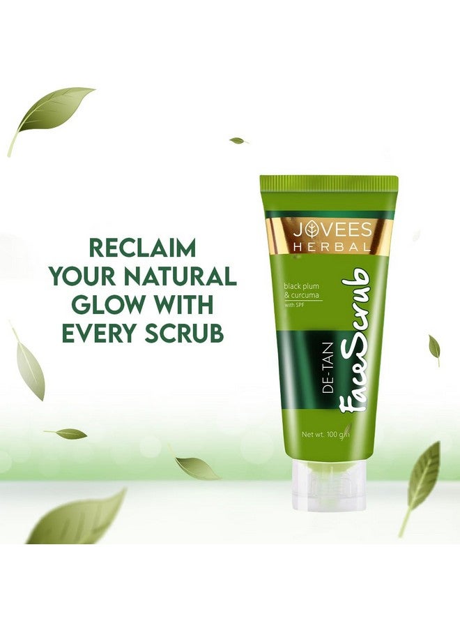 Jovees Herbal De-Tan Scrub With Spf | Turmeric & Aloe Vera | Gently Remove Dead Skin For All Skin Types (100G) - Image 3