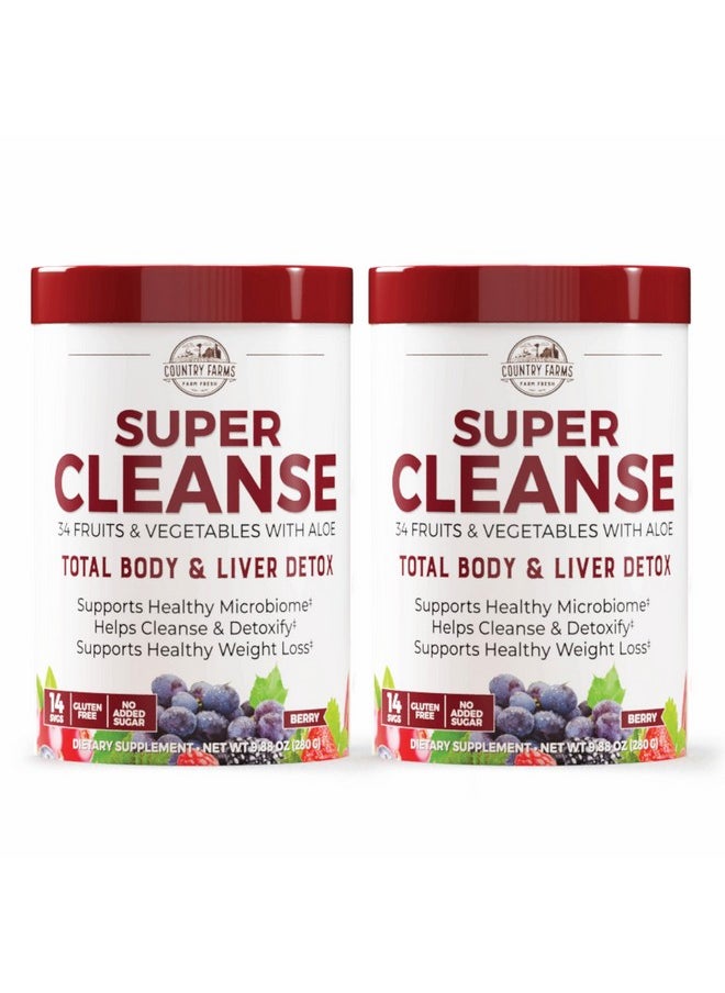 COUNTRY FARMS - COUNTRY FARMS Super Cleanse, Super Juice Cleanse, Supports Healthy Digestive System, 34 Fruits and Vegetables, Promotes Natural Detoxification, Promote Healthy Weight Management, 28 Servings - Image 1