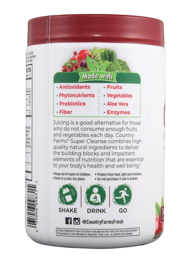 COUNTRY FARMS - COUNTRY FARMS Super Cleanse, Super Juice Cleanse, Supports Healthy Digestive System, 34 Fruits and Vegetables, Promotes Natural Detoxification, Promote Healthy Weight Management, 28 Servings - Image 1