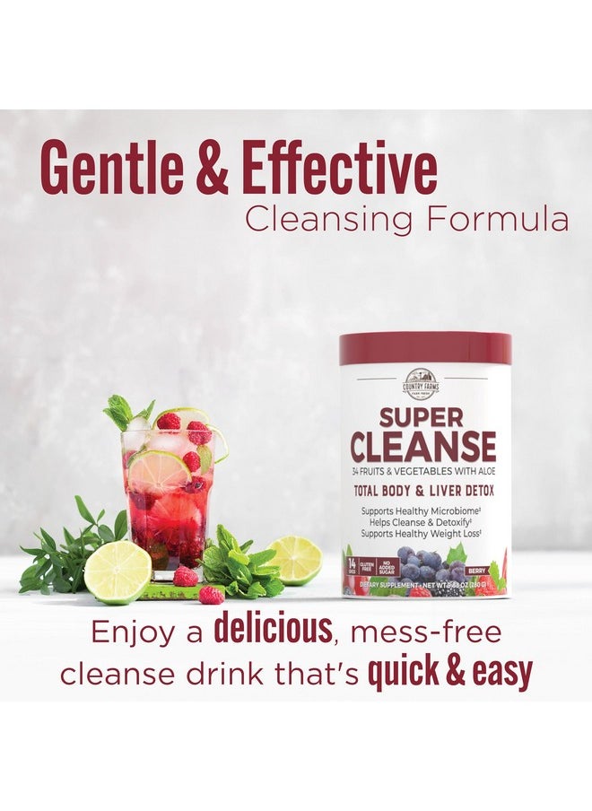 COUNTRY FARMS - COUNTRY FARMS Super Cleanse, Super Juice Cleanse, Supports Healthy Digestive System, 34 Fruits and Vegetables, Promotes Natural Detoxification, Promote Healthy Weight Management, 28 Servings - Image 1