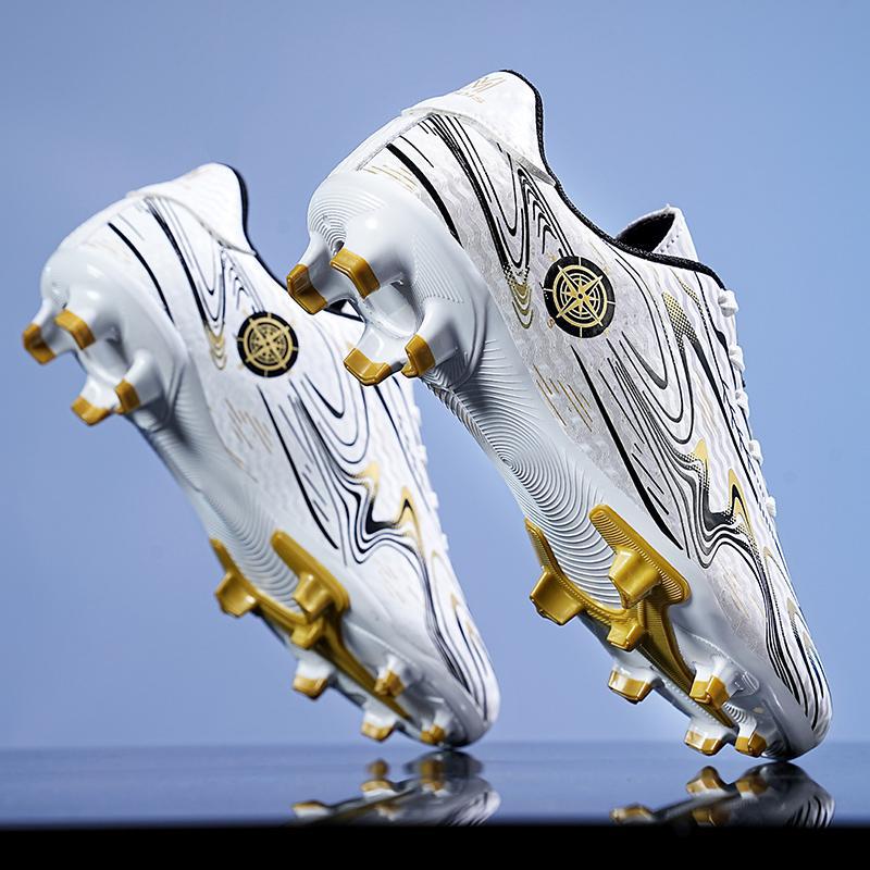 New Gold Chelsea Broken Nail Edge Belly Rotating Buckle Football Shoes - Image 2