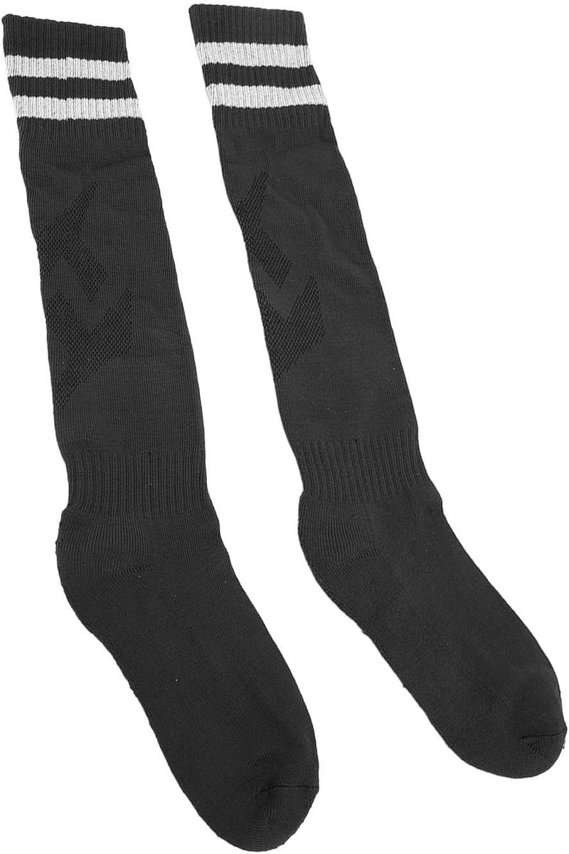 klarako Knee High Socks,Soccer Socks Thickened Cotton Prevent Skid High Elasticity Keep Warm Knee High Sports Socks The Whole Look is Cool and Stylish (Black White) - Image 2