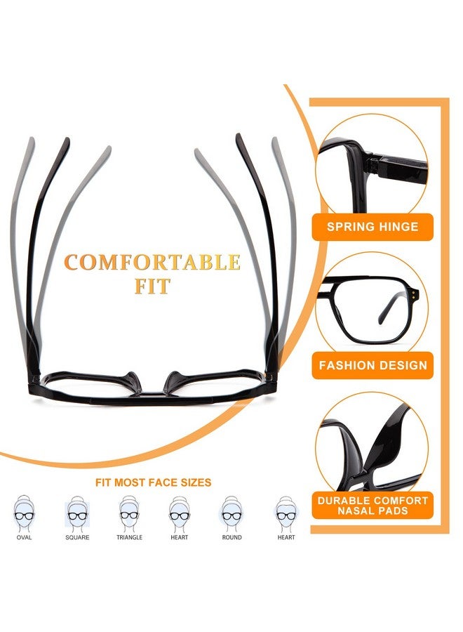 Jo Progressive Multifocus Reading Glasses Men Women No Line Progressive Reader Halfrim For Midnear(1.5Xblack/Tortoise) - Image 5