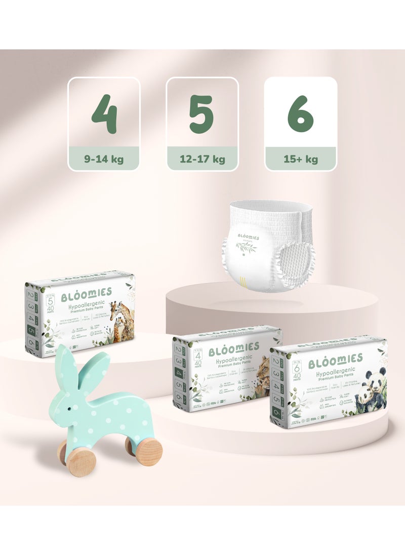 Bloomies - Organic Bamboo Baby Pants Size 6 (15+kg baby) 40pcs| Eco-friendly, Hypoallergenic, Non-toxic, Breathable Pullups - Image 1