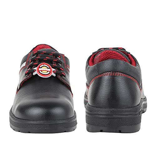 Liberty Warrior 9822-01 Safety Shoe for Men, Steel Toe, Light Weight, Genuine Leather, Olive & Red, Sizes 5UK-11UK - Image 3