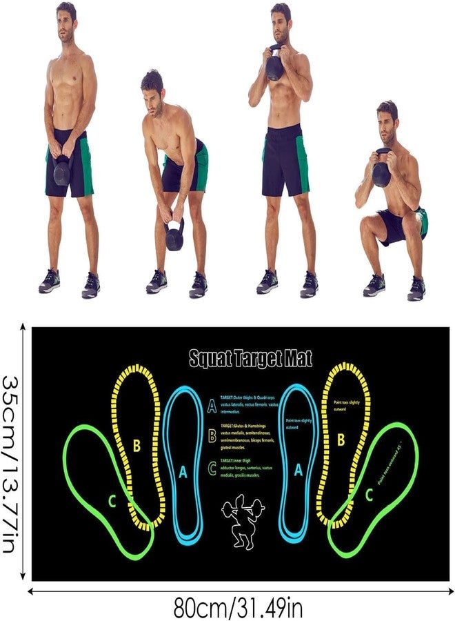 VPGS Squat Mat Knee Mat Squat Auxiliary Training Mat for Weightlifting Kettlebell Black | Exercise Mats | Fitness Equipment & Gear | Fitness, Running & Yoga - Image 2