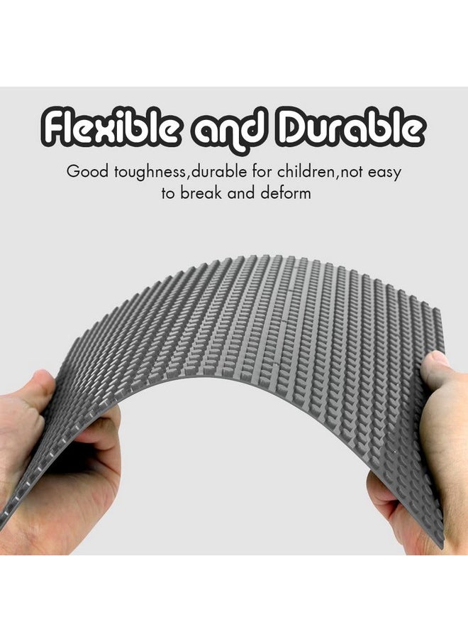 Lekebaby Lekebaby 2 Pack Classic Baseplates Building Base for Building Bricks, 10" x 10" Building Boards - 100% Compatible with Major Brands, Grey  - Image 5