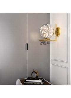 يوكاندل ابليك جداري ذهبي مودرن بنقاط LED مضيئة  - Image 3