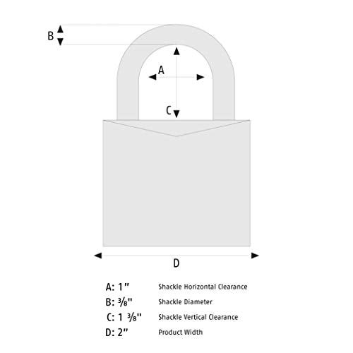ABUS 80TI/50 KD تيتاليوم قفل سلسلة من سبيكة الألمنيوم بمفتاح مختلف - Image 2
