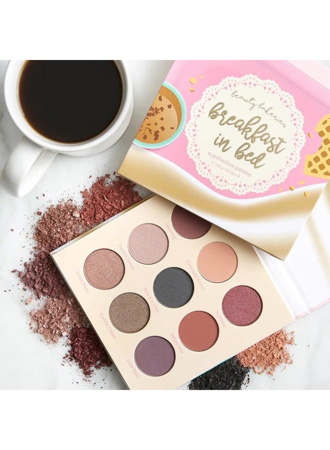 Beauty Bakerie Cosmetics Highly Pigmented Eye Shadow Makeup Palette, Sparkly/Glitter/Shimmer/Metallic/Matte Eyeshadow Look, Vegan, Cruelty-Free, Paraben-Free, 9 Shades, Breakfast in Bed - Image 2