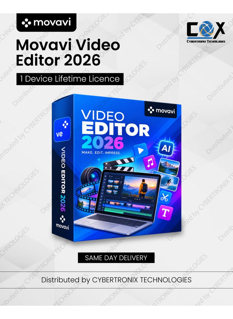 Movavi Video Editor 2026 | 1 Device Lifetime | Digital License | Same Day Delivery