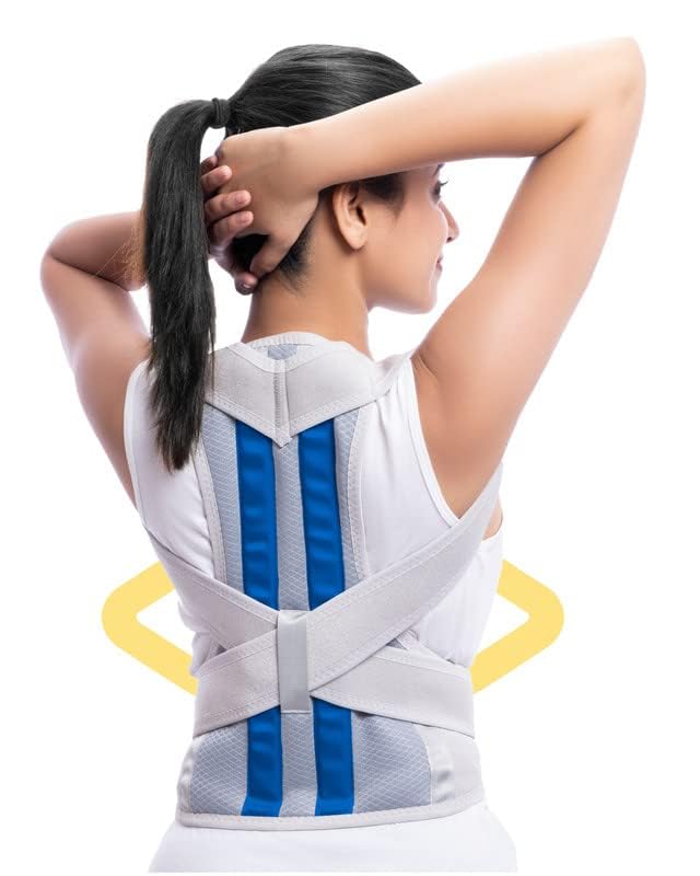 CARESMITH Align Posture Correcter Belt for Men & Women (Size 3) | 4 Sizes | X-Long Metal Bars for Posture Corrector| Back Pain Relief for Back Support | Shoulder Support for Men |Back Straight Belt - Image 1