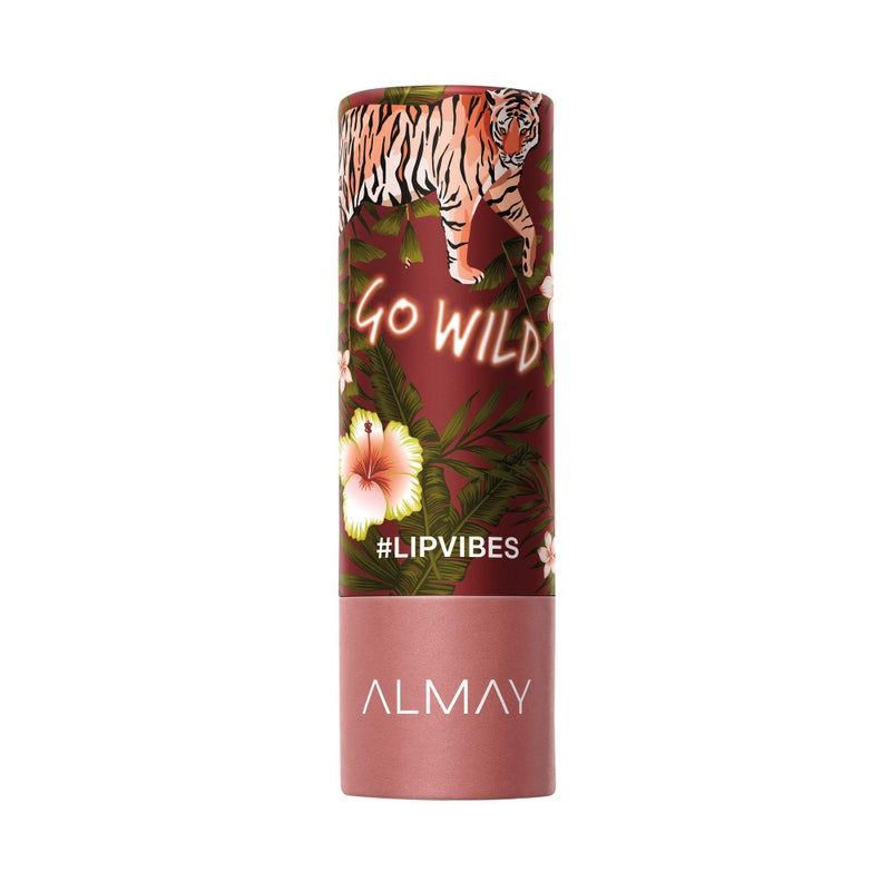 Almay Lip Vibes Lipstick with Vitamin E Oil & Shea Butter, Matte Cream Finish, Hypoallergenic, Go Wild, 0.14 Oz - Image 2